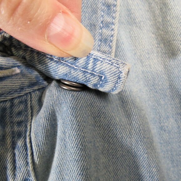 Harley Davidson Garage Men's Shirt Jean Button Long Sleeve Size Slim Large - Picture 3 of 12